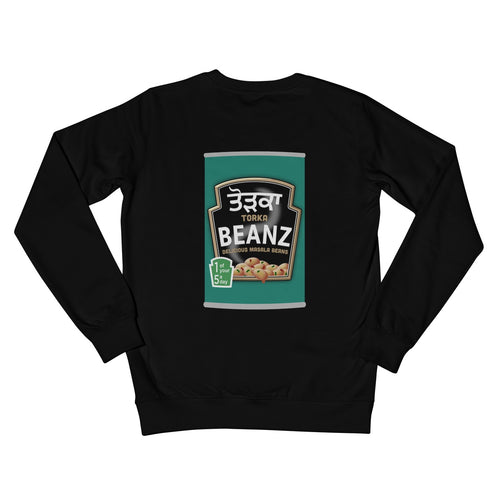 ਤੋੜਕਾ (Torka) Beanz [Design on Reverse] Crew Neck Sweatshirt - ramblingsofasikh