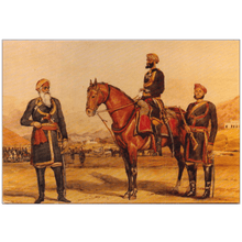 Load image into Gallery viewer, Punjab Cavalry, watercolour by William Carpenter, 1855 - Modern Reprint - ramblingsofasikh
