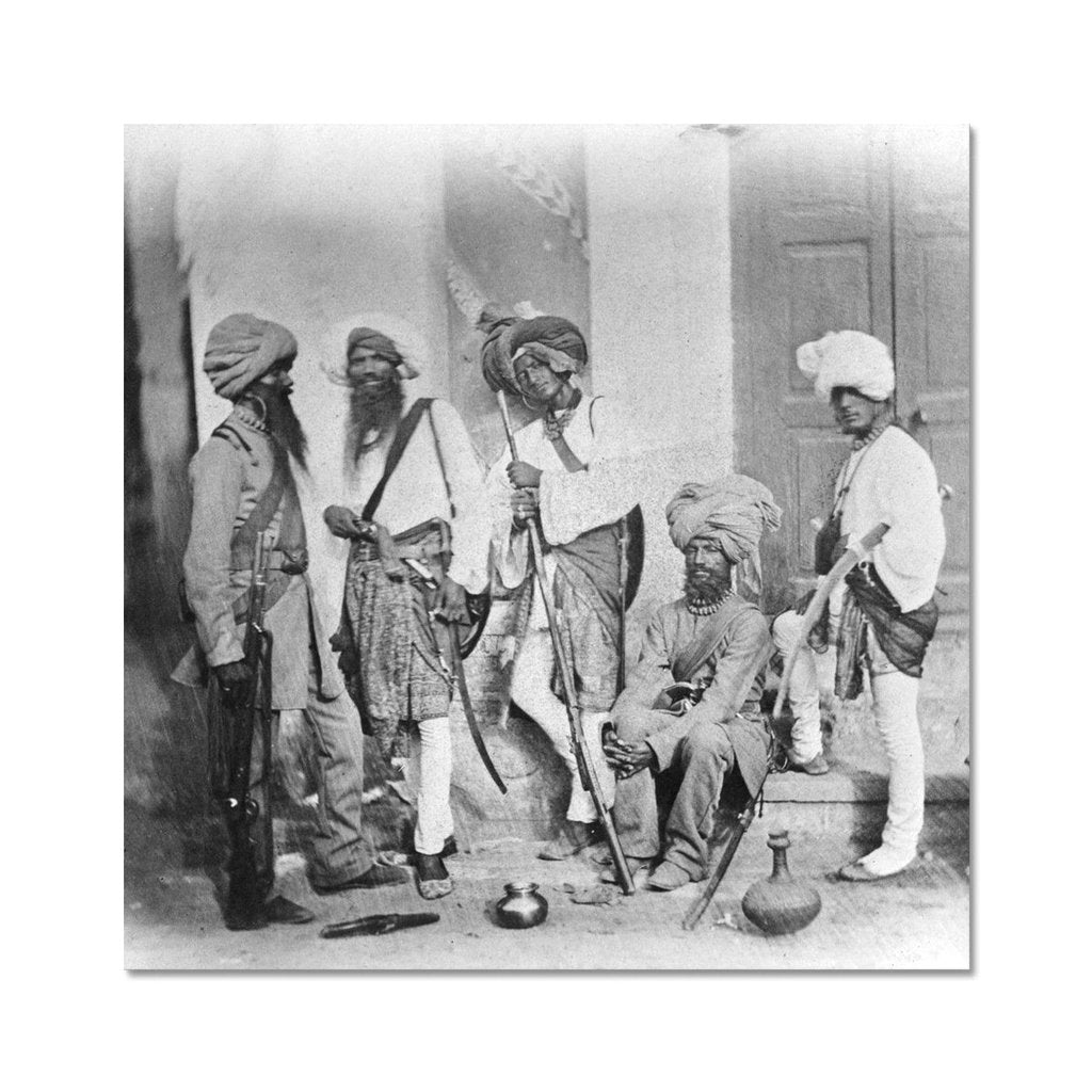 A Group of Sikh Sappers of the Indian Army, 1858 - Fine Art Print - ramblingsofasikh