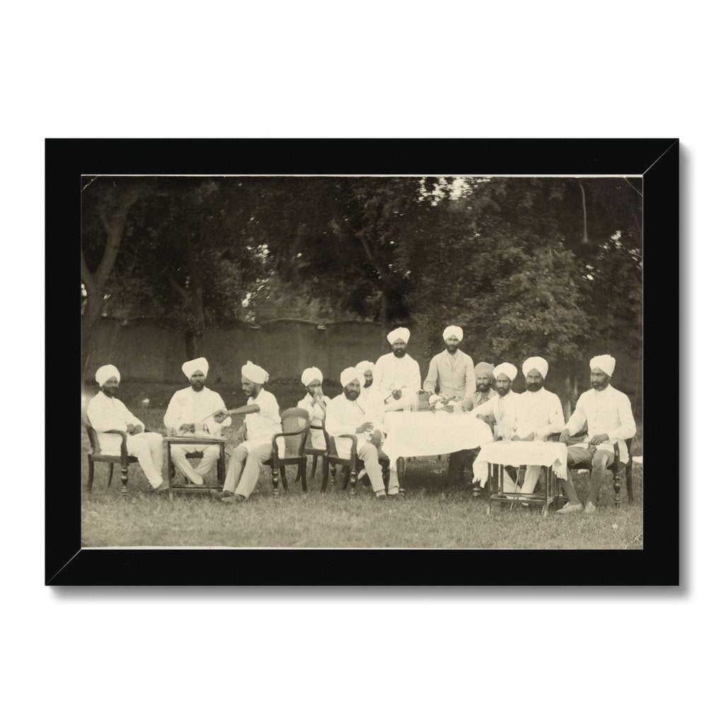 Viceroy's Commissioned Officers of the Sikh Pioneers Regiment, 1933-35 - Framed Print - ramblingsofasikh