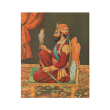 Load image into Gallery viewer, Guru Gobind Singh Ji with a Falcon, Chitra Shala Steam Press, Poona, circa 1900s Fine Art Print
