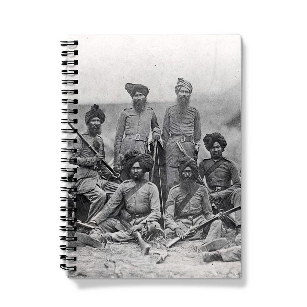 Sikh Officers of the British 15th Punjab Infantry Regiment Notebook