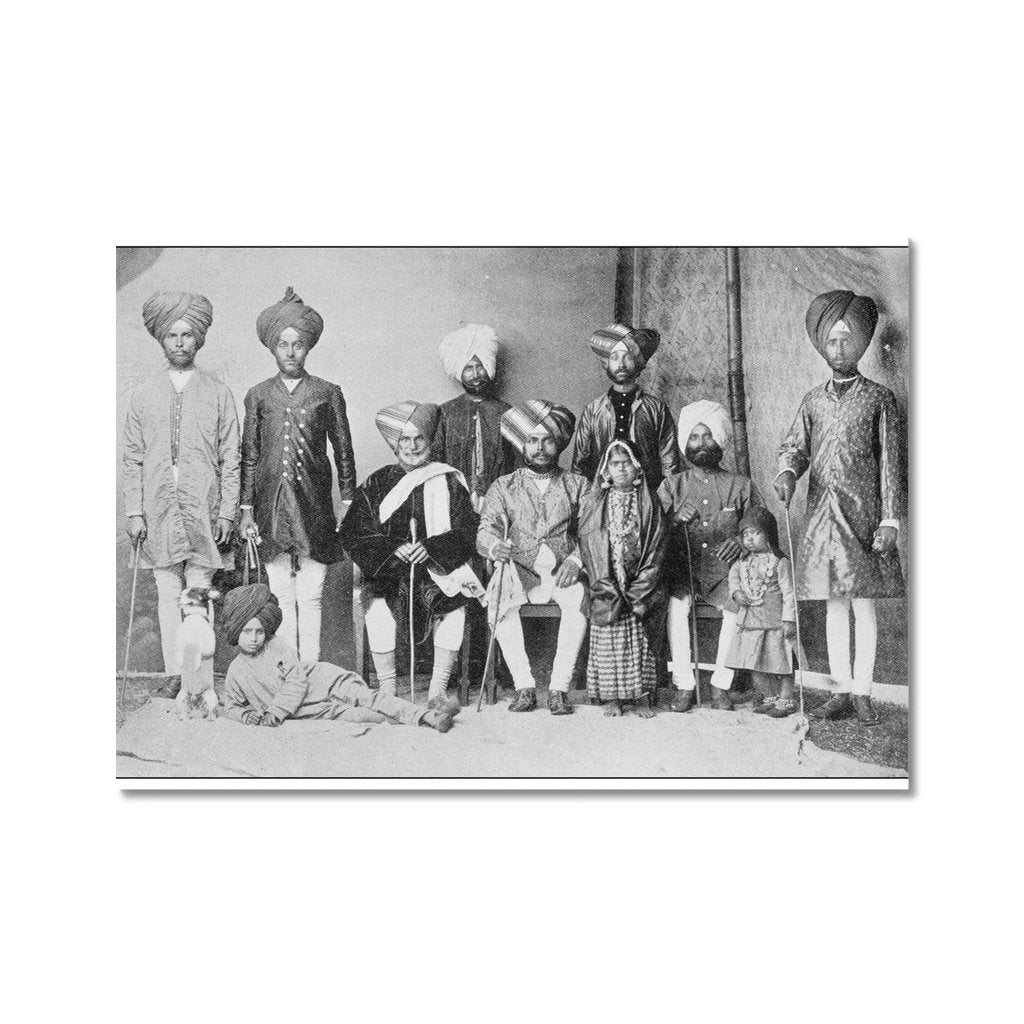 British Indian Army Officer and Family Fine Art Print - ramblingsofasikh