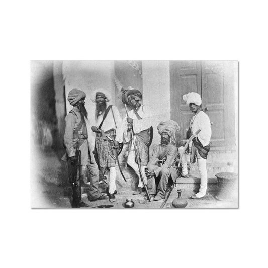 A Group of Sikh Sappers of the Indian Army, 1858 - Fine Art Print - ramblingsofasikh