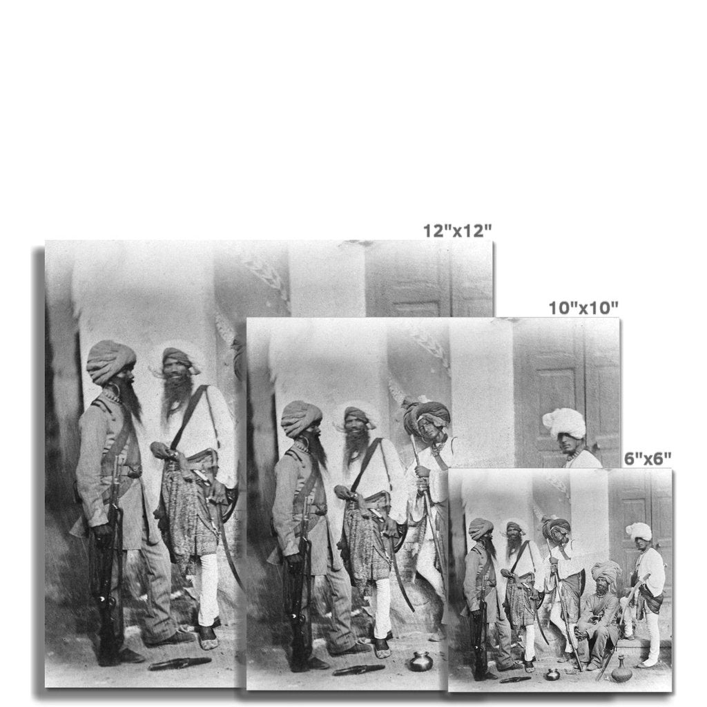 A Group of Sikh Sappers of the Indian Army, 1858 - Fine Art Print - ramblingsofasikh
