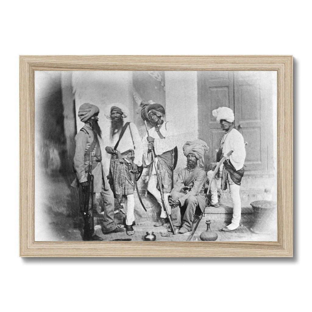 A Group of Sikh Sappers of the Indian Army, 1858 - Framed Print - ramblingsofasikh