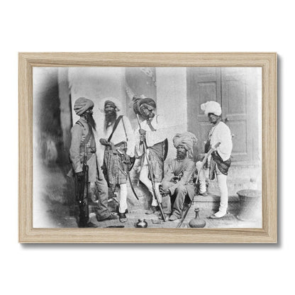 A Group of Sikh Sappers of the Indian Army, 1858 - Framed Print - ramblingsofasikh