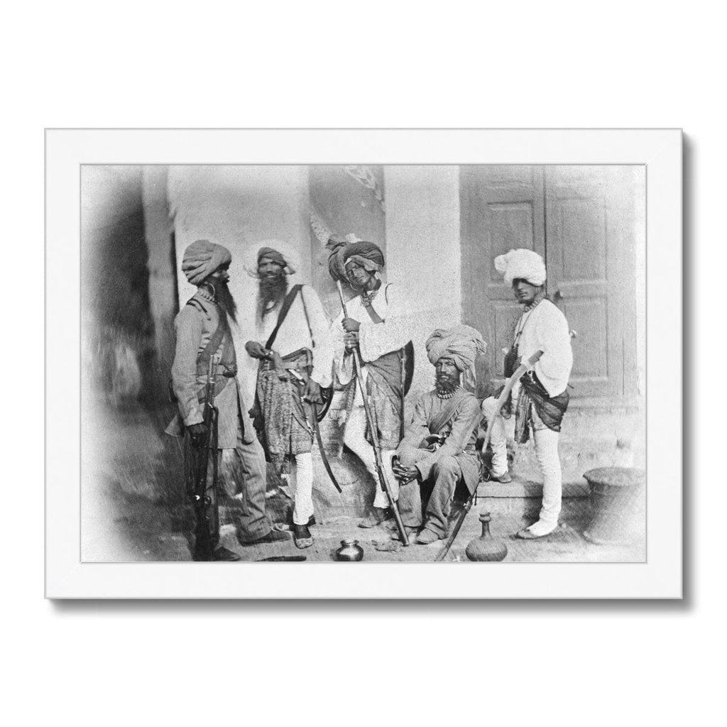 A Group of Sikh Sappers of the Indian Army, 1858 - Framed Print - ramblingsofasikh