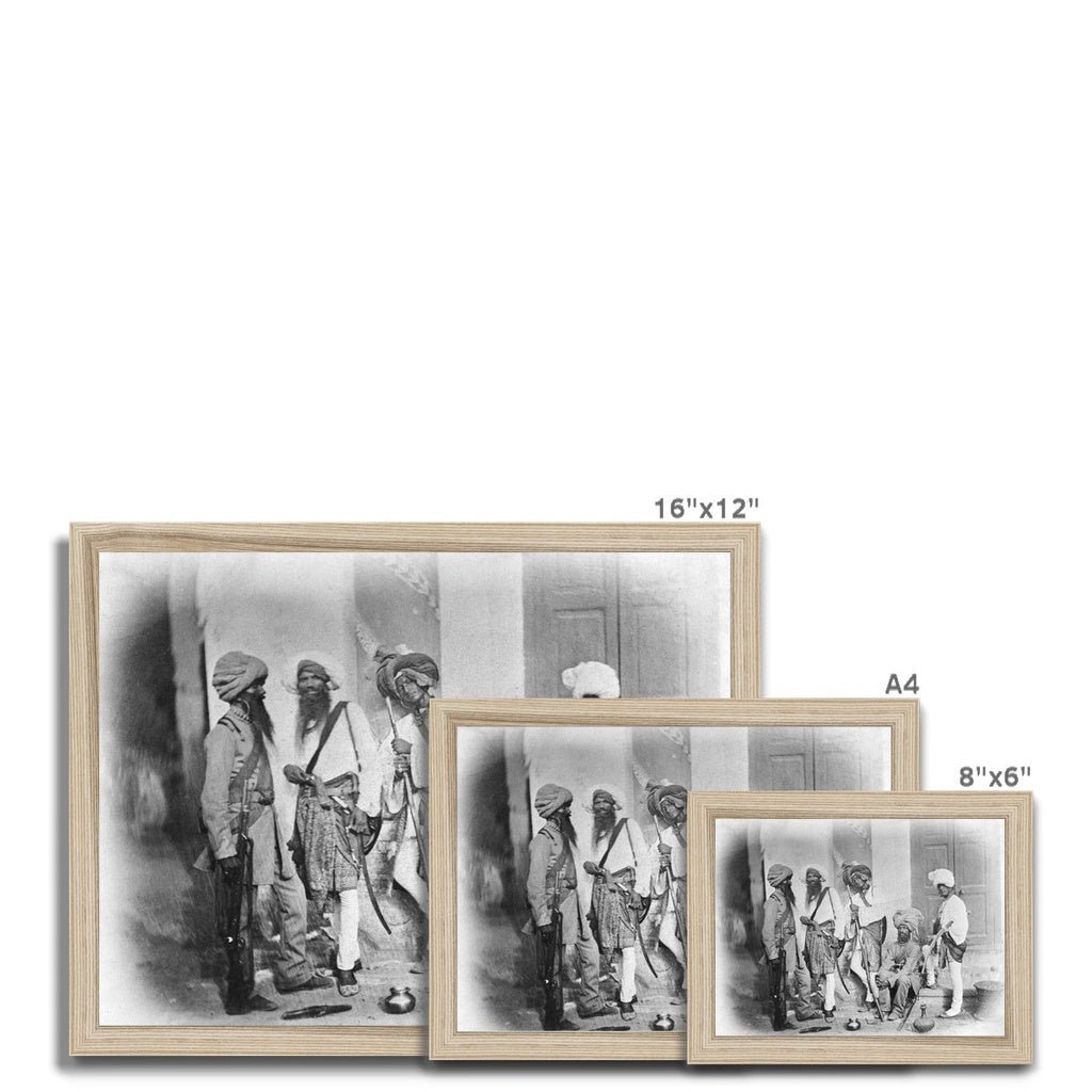 A Group of Sikh Sappers of the Indian Army, 1858 - Framed Print - ramblingsofasikh