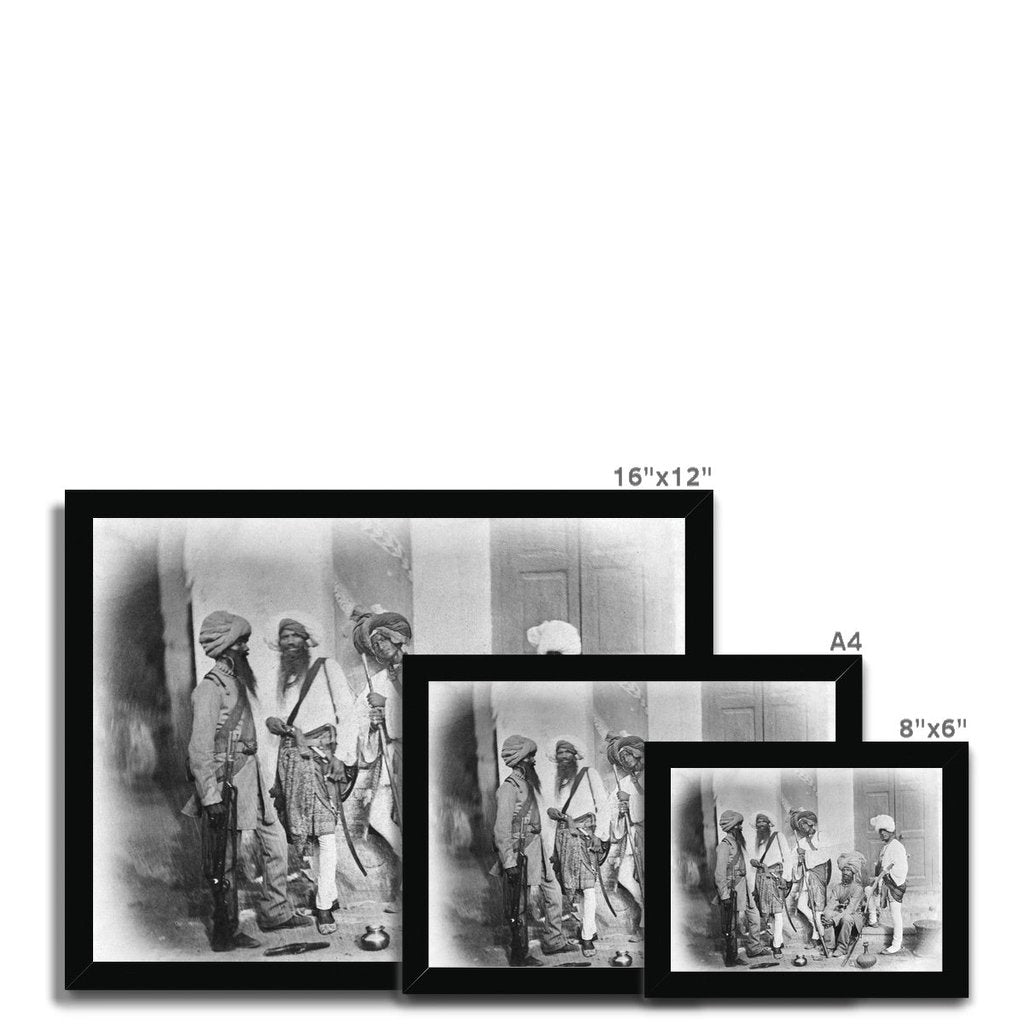 A Group of Sikh Sappers of the Indian Army, 1858 - Framed Print - ramblingsofasikh