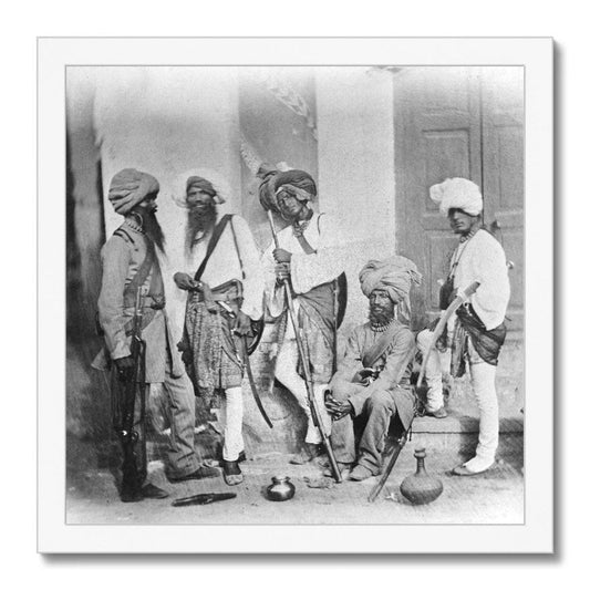 A Group of Sikh Sappers of the Indian Army, 1858 - Framed Print - ramblingsofasikh