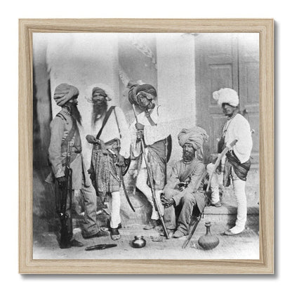 A Group of Sikh Sappers of the Indian Army, 1858 - Framed Print - ramblingsofasikh