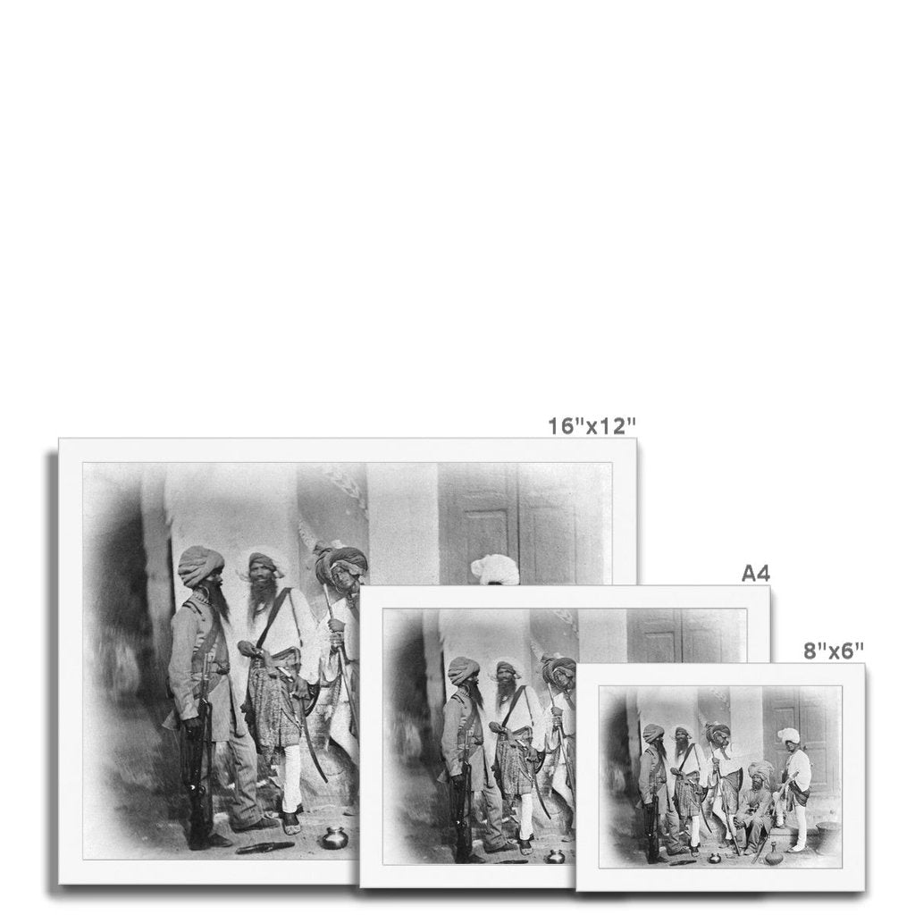 A Group of Sikh Sappers of the Indian Army, 1858 - Framed Print - ramblingsofasikh