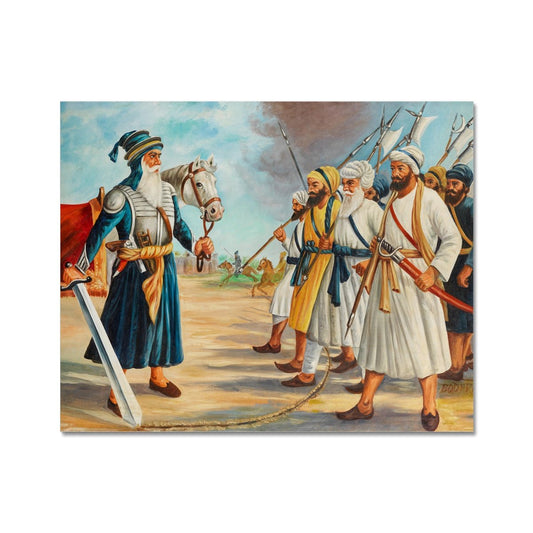 Baba Deep Singh By Bodhraj, circa 1984 Fine Art Print - ramblingsofasikh