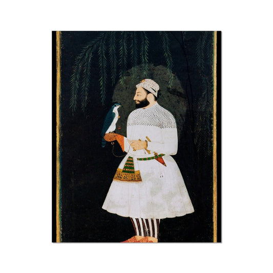 Contemporary painting of Guru Hargobind Sahib Ji. Provincial Mughal school, Deccan, mid - 17th century Fine Art Print - ramblingsofasikh