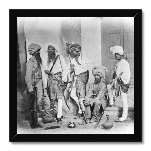A Group of Sikh Sappers of the Indian Army, 1858 - Framed Print - ramblingsofasikh