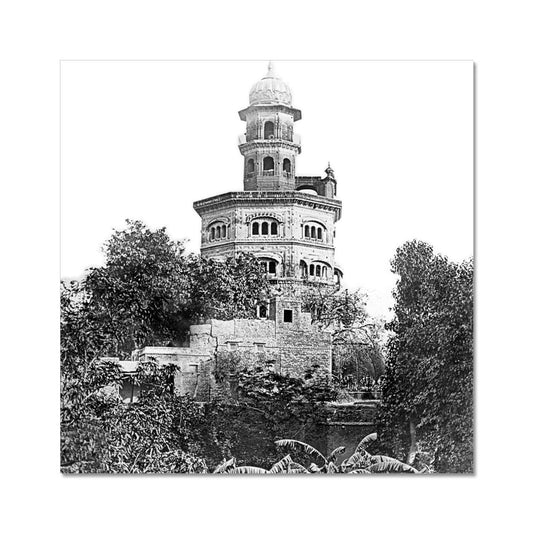 Gurdwara Baba Atal Rai Sahib Bunga, Punjab, circa 1890 Fine Art Print - ramblingsofasikh