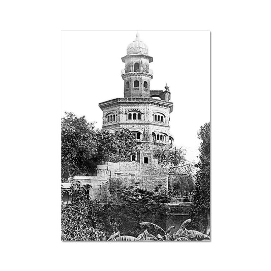 Gurdwara Baba Atal Rai Sahib Bunga, Punjab, circa 1890 Fine Art Print - ramblingsofasikh