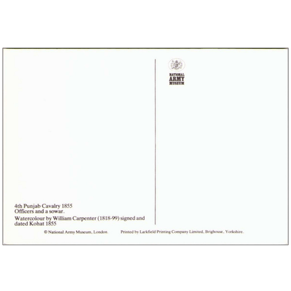 Punjab Cavalry, watercolour by William Carpenter, 1855 - Modern Reprint - ramblingsofasikh