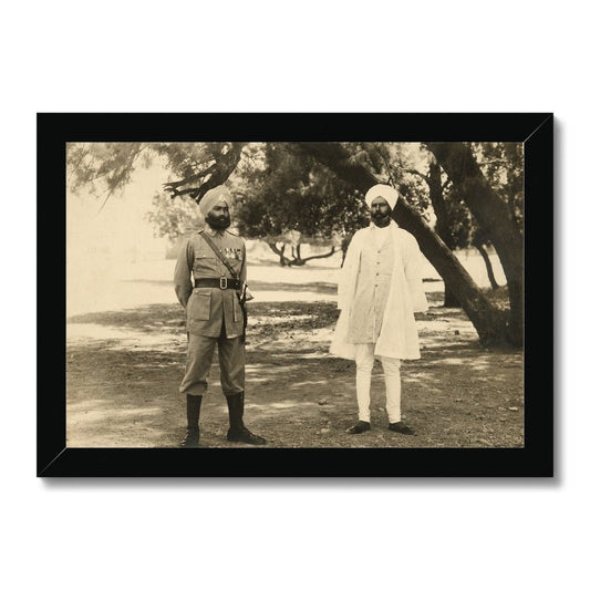 Sikh Indian Officers, 1933 - 35 - Framed Print - ramblingsofasikh