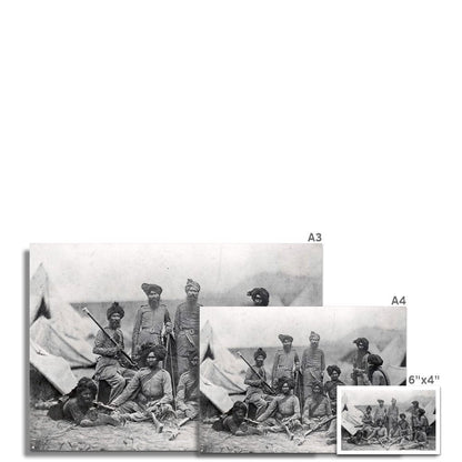 Sikh Officers of the British 15th Punjab Infantry Regiment - Fine Art Print - ramblingsofasikh