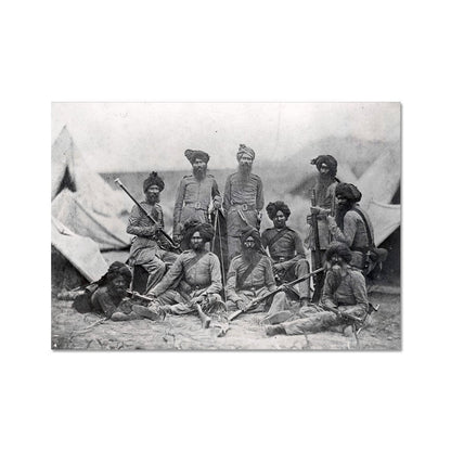 Sikh Officers of the British 15th Punjab Infantry Regiment - Fine Art Print - ramblingsofasikh
