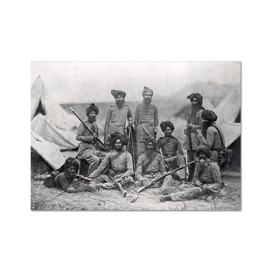 Sikh Officers of the British 15th Punjab Infantry Regiment - Fine Art Print - ramblingsofasikh