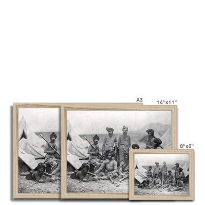 Sikh Officers of the British 15th Punjab Infantry Regiment - Framed Print - ramblingsofasikh
