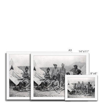 Sikh Officers of the British 15th Punjab Infantry Regiment - Framed Print - ramblingsofasikh