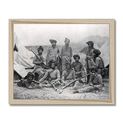 Sikh Officers of the British 15th Punjab Infantry Regiment - Framed Print - ramblingsofasikh
