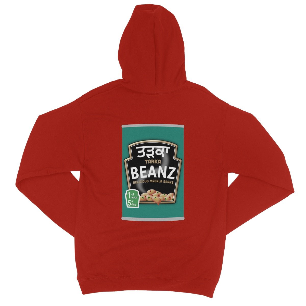 ਤੜਕਾ (Tarka) Beanz [Design on Reverse] College Hoodie - ramblingsofasikh