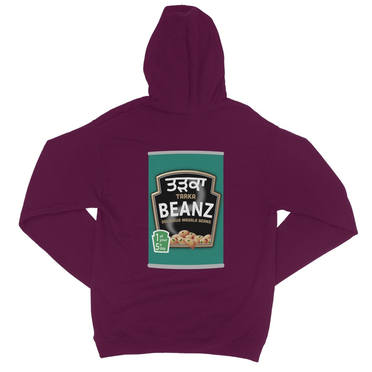 ਤੜਕਾ (Tarka) Beanz [Design on Reverse] College Hoodie - ramblingsofasikh