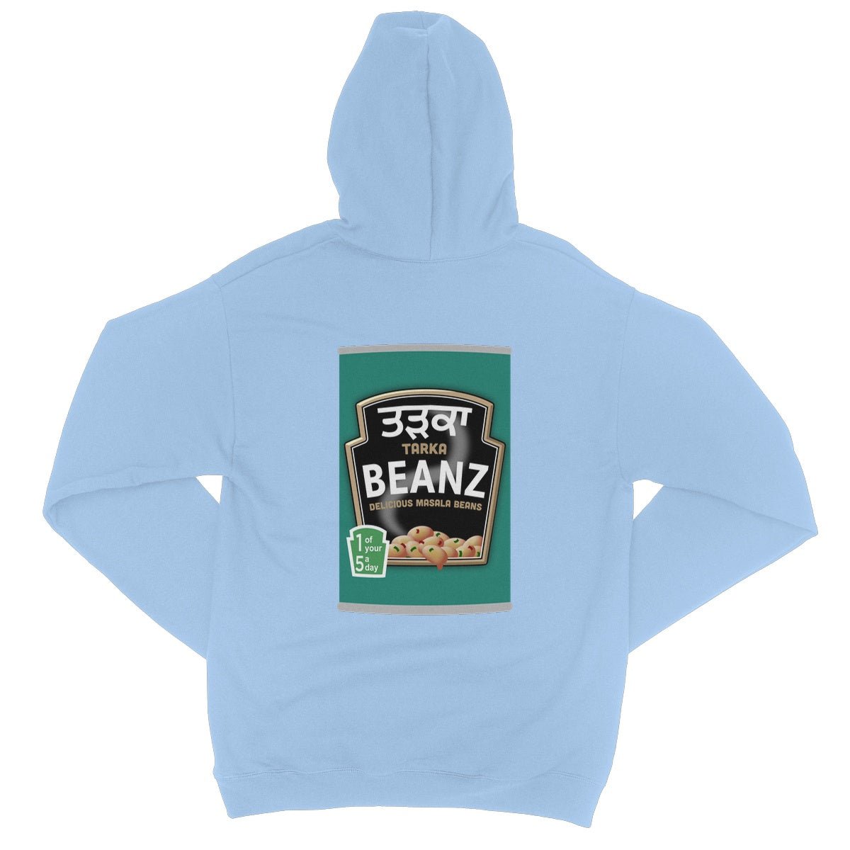 ਤੜਕਾ (Tarka) Beanz [Design on Reverse] College Hoodie - ramblingsofasikh