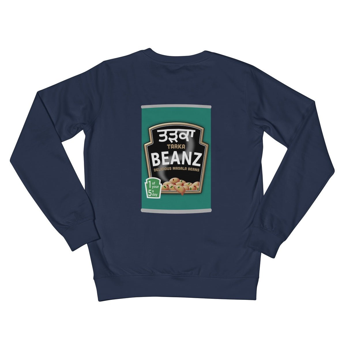 ਤੜਕਾ (Tarka) Beanz [Design on Reverse] Crew Neck Sweatshirt - ramblingsofasikh