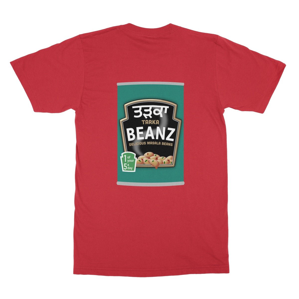 ਤੜਕਾ (Tarka) Beanz [Design on Reverse] Softstyle T-Shirt - ramblingsofasikh