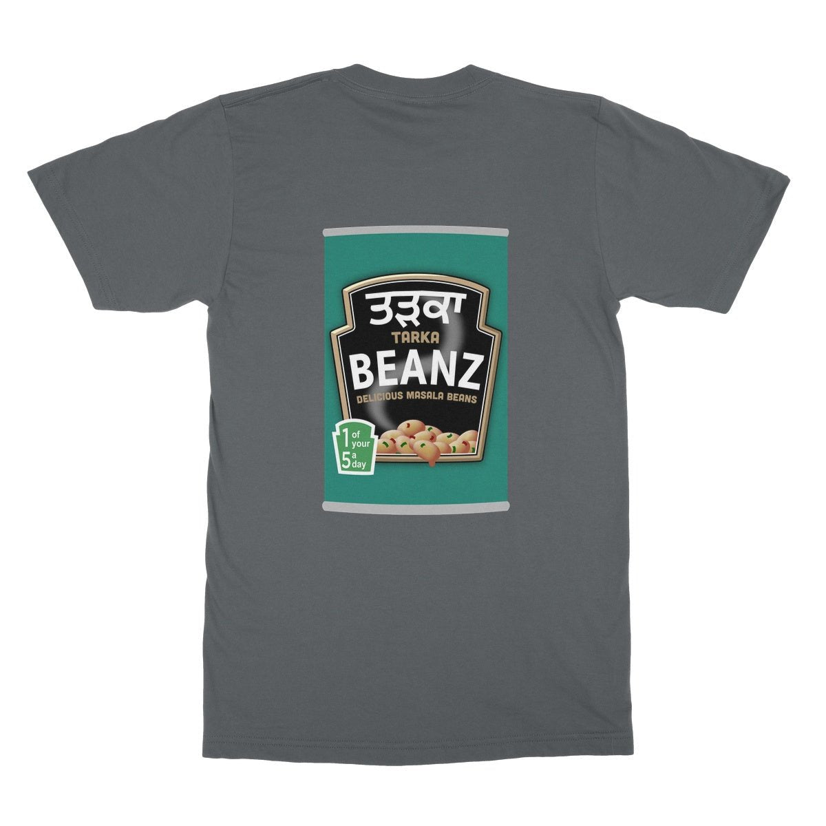 ਤੜਕਾ (Tarka) Beanz [Design on Reverse] Softstyle T-Shirt - ramblingsofasikh