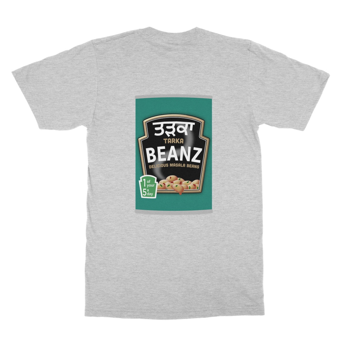 ਤੜਕਾ (Tarka) Beanz [Design on Reverse] Softstyle T-Shirt - ramblingsofasikh