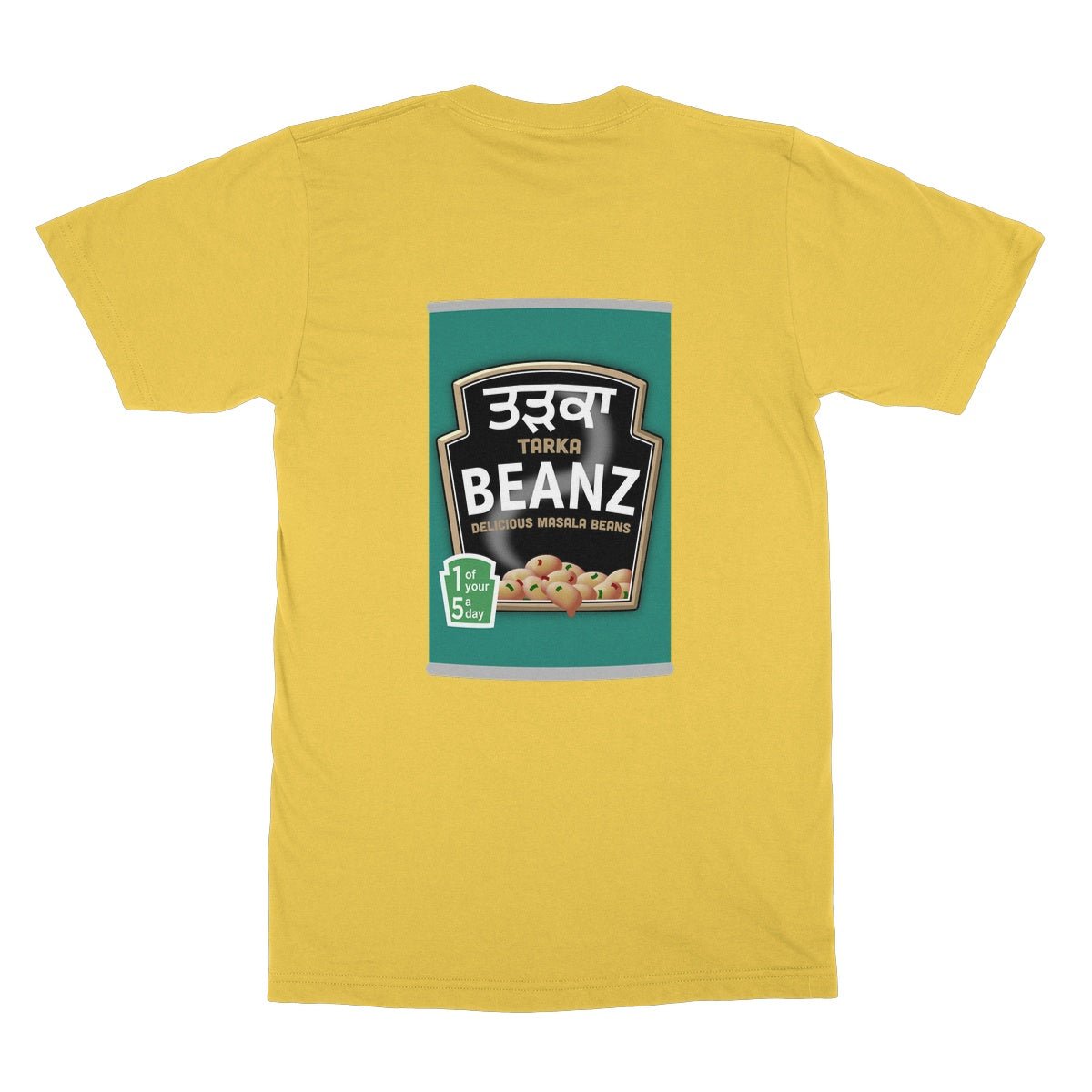 ਤੜਕਾ (Tarka) Beanz [Design on Reverse] Softstyle T-Shirt - ramblingsofasikh