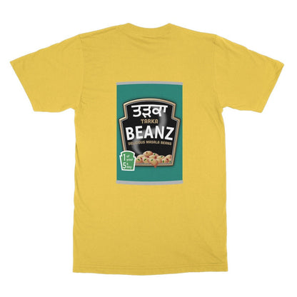 ਤੜਕਾ (Tarka) Beanz [Design on Reverse] Softstyle T-Shirt - ramblingsofasikh