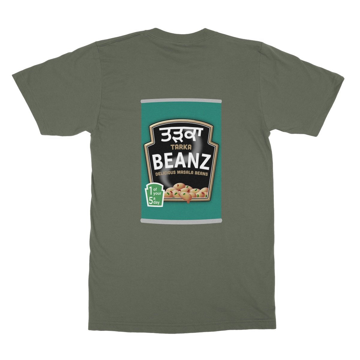 ਤੜਕਾ (Tarka) Beanz [Design on Reverse] Softstyle T-Shirt - ramblingsofasikh