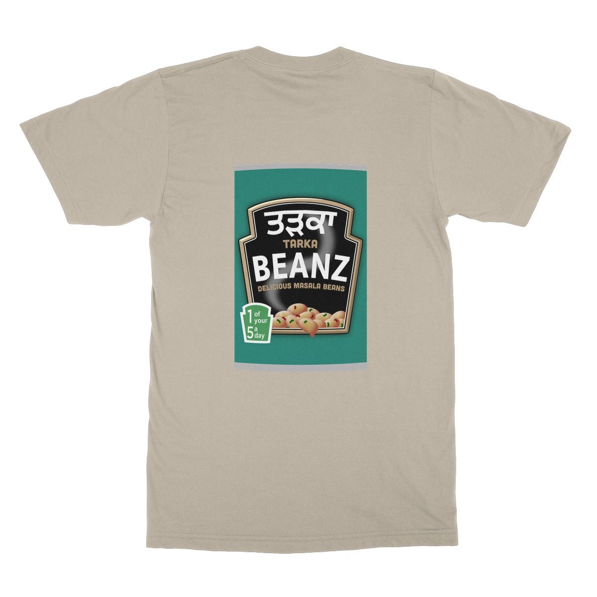 ਤੜਕਾ (Tarka) Beanz [Design on Reverse] Softstyle T-Shirt - ramblingsofasikh