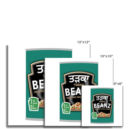 ਤੜਕਾ (Tarka) Beanz Fine Art Print - ramblingsofasikh