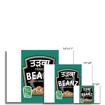 ਤੜਕਾ (Tarka) Beanz Fine Art Print - ramblingsofasikh