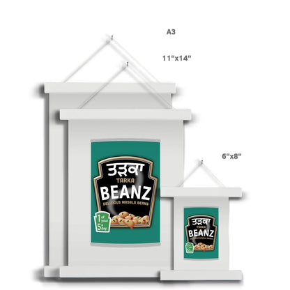 ਤੜਕਾ (Tarka) Beanz Fine Art Print with Hanger - ramblingsofasikh