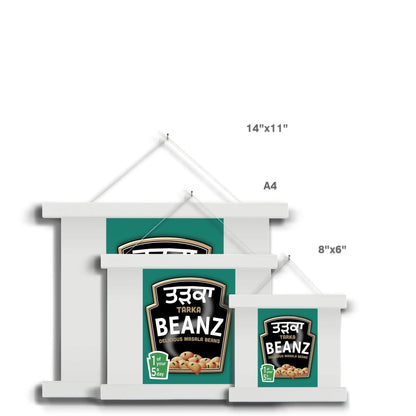 ਤੜਕਾ (Tarka) Beanz Fine Art Print with Hanger - ramblingsofasikh