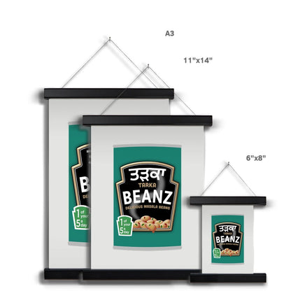 ਤੜਕਾ (Tarka) Beanz Fine Art Print with Hanger - ramblingsofasikh