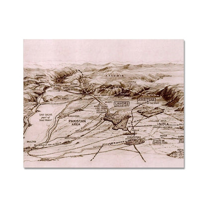 The Areas of Eastern & Western Punjab, 1947. Fine Art Print - ramblingsofasikh