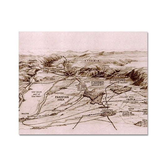 The Areas of Eastern & Western Punjab, 1947. Fine Art Print - ramblingsofasikh