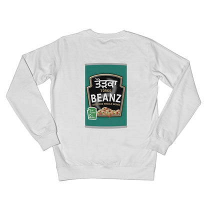 ਤੋੜਕਾ (Torka) Beanz [Design on Reverse] Crew Neck Sweatshirt - ramblingsofasikh