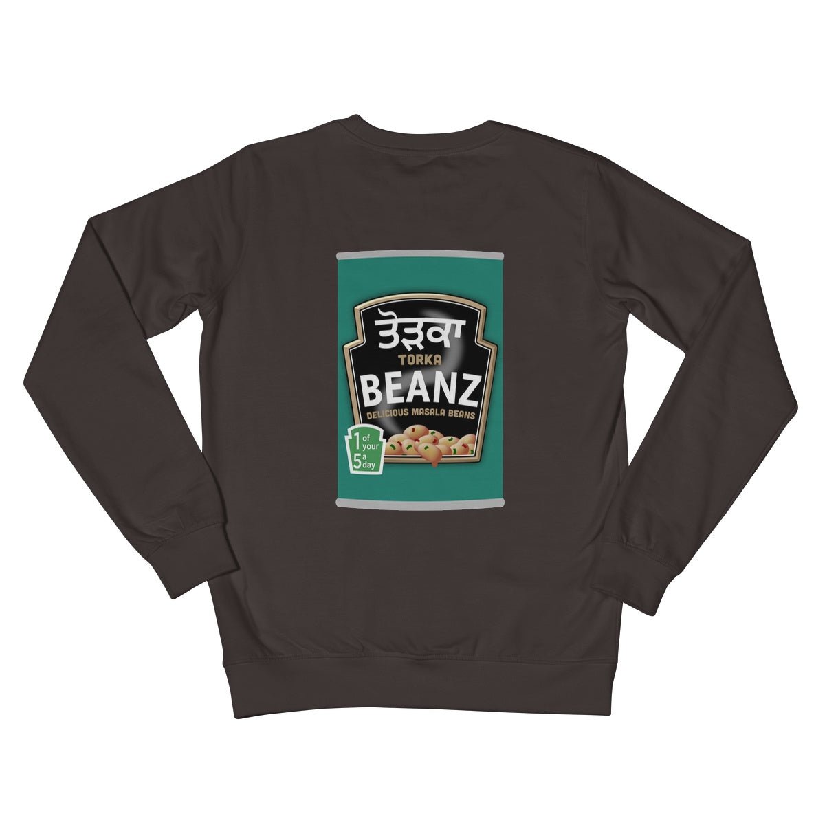 ਤੋੜਕਾ (Torka) Beanz [Design on Reverse] Crew Neck Sweatshirt - ramblingsofasikh